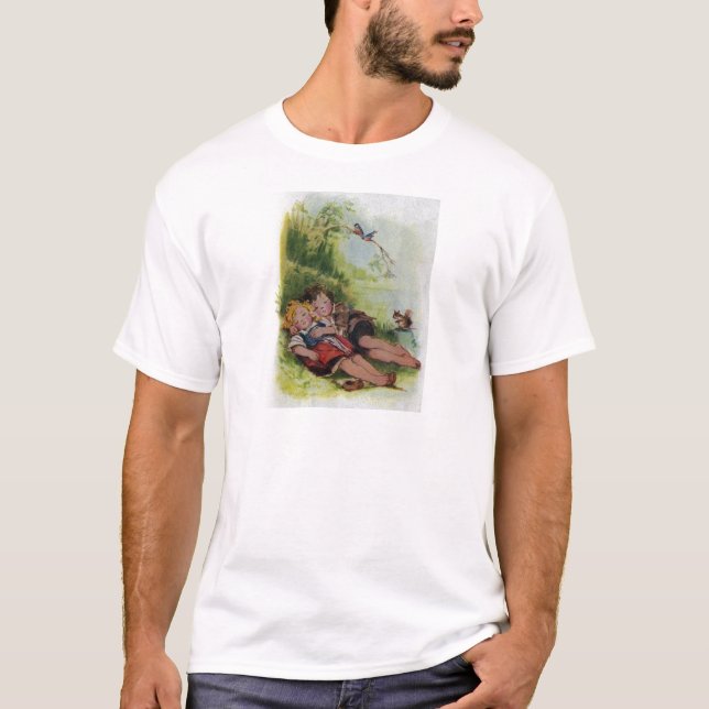 Hansel and Gretel Sleeping in the Woods T-Shirt (Front)