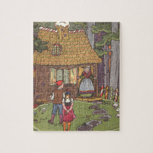Hansel and Gretel, Vintage Fairy Tale by Hauman Jigsaw Puzzle