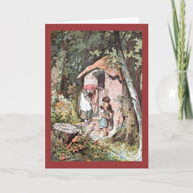 Hansel and Gretel with the Wicked Witch Card (Front)