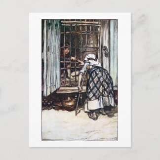 Hansel Caged by the Witch Postcard
