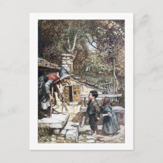 Hansel & Grethel meet the Witch Postcard
