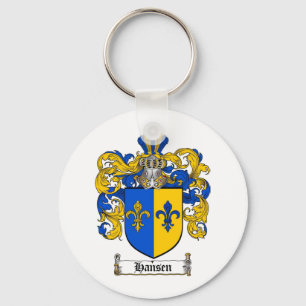 HANSEN FAMILY CREST -  HANSEN COAT OF ARMS KEY RING