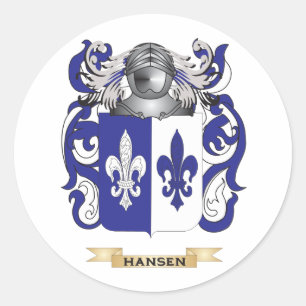 Hansen-(Sweden) Coat of Arms (Family Crest) Classic Round Sticker
