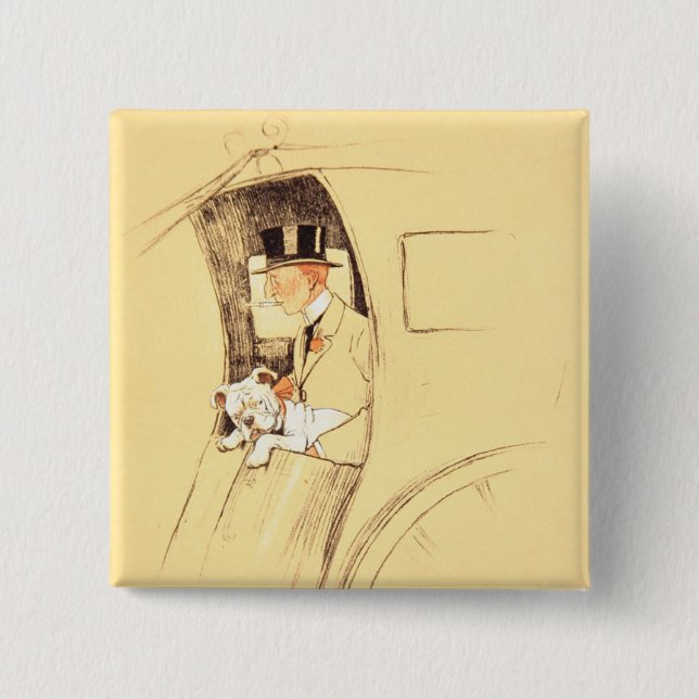 Hansom Cab 15 Cm Square Badge (Front)