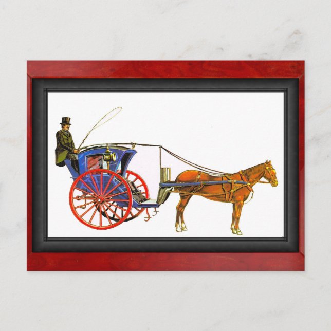 Hansom Cab, London Postcard (Front)