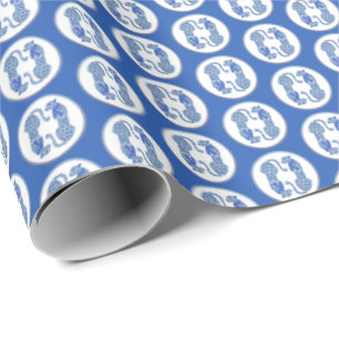 Hanukah Cheetahs Wrapping Paper 