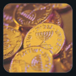 Hanukah Gelt Square Sticker<br><div class="desc">AssetID: 78421788 / {Comstock} / Hanukah Gelt</div>