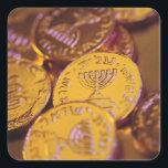 Hanukah Gelt Square Sticker<br><div class="desc">AssetID: 78421788 / {Comstock} / Hanukah Gelt</div>