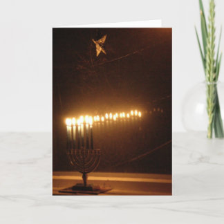 Hanukah lights holiday card