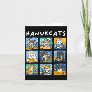 Hanukcats Hanukkah Cat Menorah Jewish Chanukah Gif Card