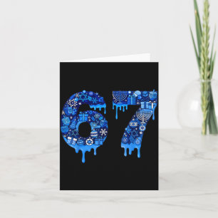 Hanukkah 67 Six Seven Boy Girl Kids 67 Meme Hanukk Card