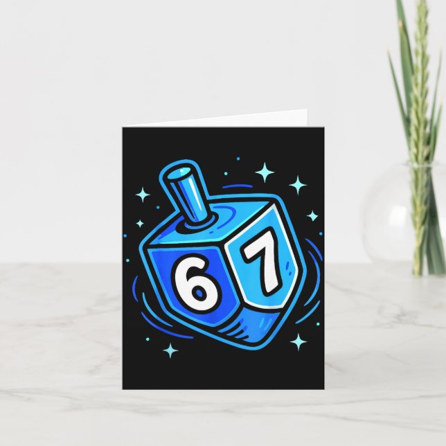 Hanukkah 67 Six Seven Boy Girl Kids 67 Meme Hanukk Card (Front)