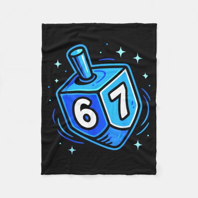 Hanukkah 67 Six Seven Boy Girl Kids 67 Meme Hanukk Fleece Blanket (Front)