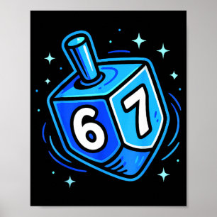 Hanukkah 67 Six Seven Boy Girl Kids 67 Meme Hanukk Poster