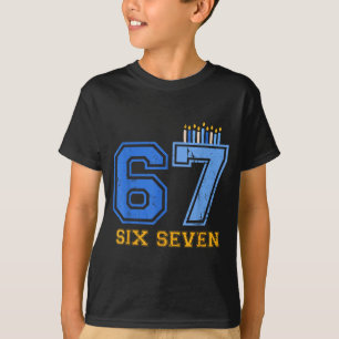 Hanukkah 67 Six Seven Boy Girl Kids 67 Meme Hanukk T-Shirt