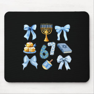 Hanukkah 67 Six Seven Girl Kids 67 Meme Coquette B Mouse Pad
