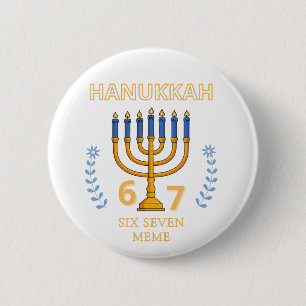 Hanukkah 67 Six Seven Meme 6 Cm Round Badge