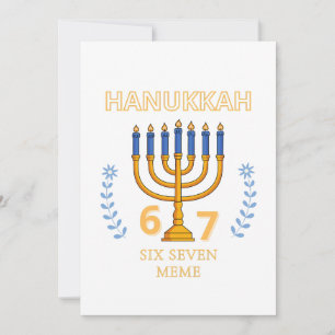 Hanukkah 67 Six Seven Meme Invitation