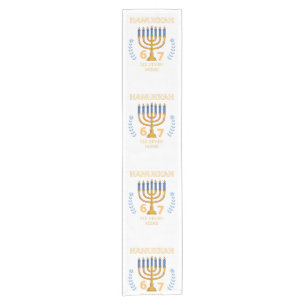 Hanukkah 67 Six Seven Meme Short Table Runner