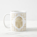 Hanukkah A Great Miracle Happened There Coffee Mug<br><div class="desc">A Gold, Art Deco Hanukkah Mug "A Great Miracle Happened There" Personalise by adding text anywhere on mug. Use your favourite font style, size, colour. All design elements can be be edited. Create a simply simple gift by adding some goodies to the mug, wrap it with cellophane and tie it...</div>