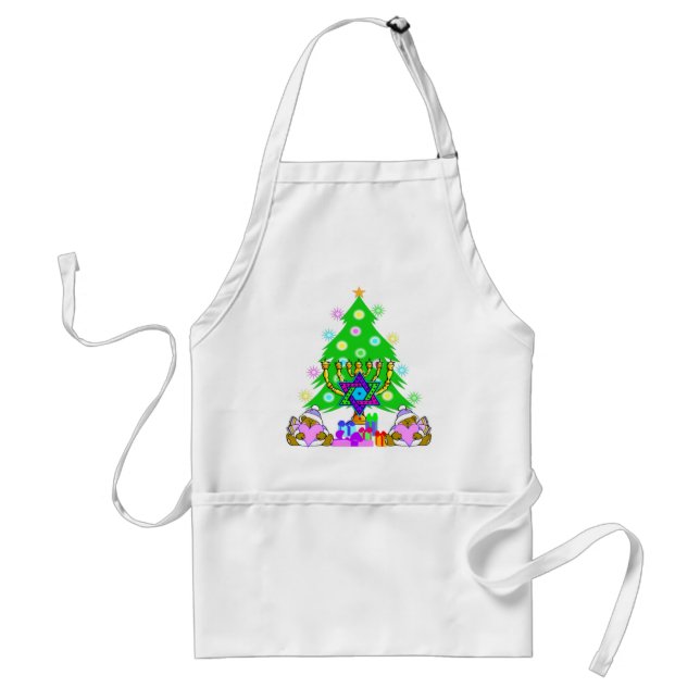 Hanukkah and Christmas Apron (Front)