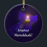 Hanukkah Angel Ornament<br><div class="desc">A tiny blue angel,  an original design based on the patterns of the deepest blue Viola blossom.</div>