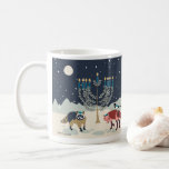Hanukkah animals Menorah Desert Coffee Mug<br><div class="desc">Racoon,  magpie and fox celebrate Hanukkah under a sage Menorah and a full Moon filled with Stars of David.</div>