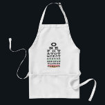 Hanukkah Apron One Potato, Two Potato, Eye Charter<br><div class="desc">A "One Potato, Two Potato, eye chart" standard size apron. A great gift for yourself and makes a great host/hostess gift, too! You can also choose other apron colours and sizes for this design. This design can be transferred to other Zazzle products. Be sure to adjust and preview design for...</div>