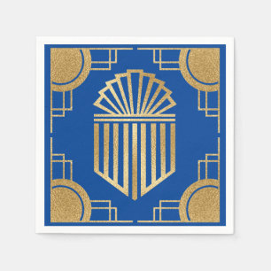 Hanukkah Art Deco Elegant Dreidel Napkin