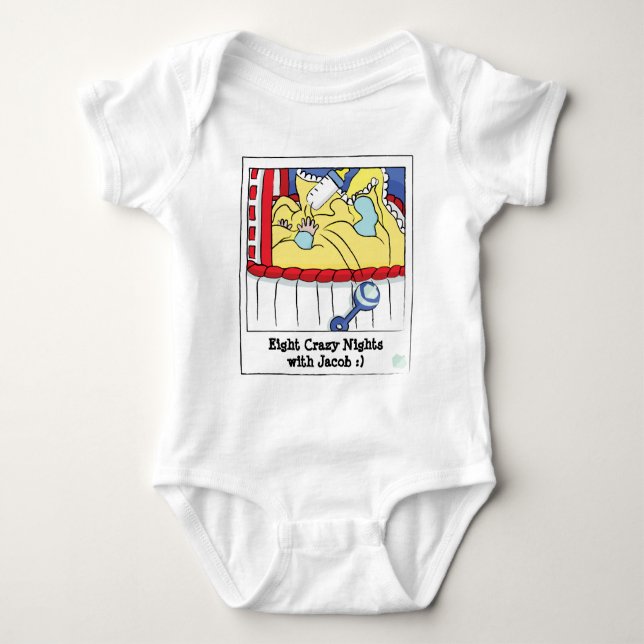 Hanukkah Baby Jersey Body Suit Bodysuit (Front)