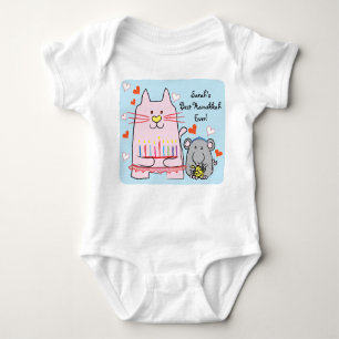 Hanukkah Baby Jersey Body Suit/Cat and Mouse Baby Bodysuit