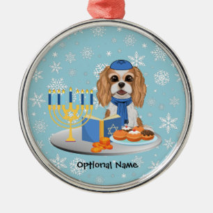Hanukkah Blenheim Cavalier King Charles Spaniel Wr Metal Tree Decoration