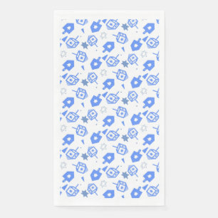 Hanukkah blue and White Dreidel  Napkin