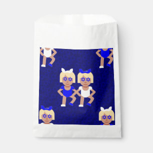 hanukkah blue bunny ear twins favour bags