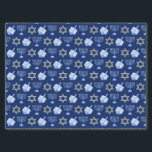 Hanukkah Blue Menorah Dreidel Pattern Chanukah Tissue Paper<br><div class="desc">Beautiful Hanukkah tissue paper in pretty blue with a cool pattern of Judaism star,  dreidel for fun Chanukah games,  and the Jewish menorah for the holiday.</div>