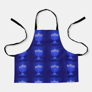 Hanukkah Blue Small Medium Large All Ages Apron