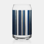 Hanukkah Blues Stripes Blue White Gold Can Glass<br><div class="desc">You are viewing The Lee Hiller Photography Art and Designs Collection of Home and Office Decor,  Apparel,  Gifts and Collectibles. The Designs include Lee Hiller Photography and Mixed Media Digital Art Collection http://LeeHiller.com</div>