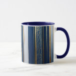 Hanukkah Blues Stripes Blue White Gold Mug<br><div class="desc">You are viewing The Lee Hiller Photography Art and Designs Collection of Home and Office Decor,  Apparel,  Gifts and Collectibles. The Designs include Lee Hiller Photography and Mixed Media Digital Art Collection http://LeeHiller.com</div>