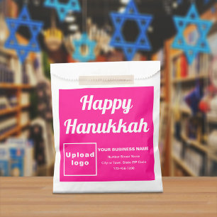 Hanukkah Business Pink Background Paper Bag