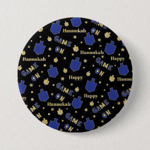 Hanukkah Button, Game On 7.5 Cm Round Badge