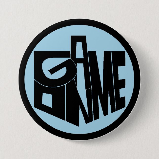 Hanukkah Button, Game ON Black Dreidel 7.5 Cm Round Badge (Front)