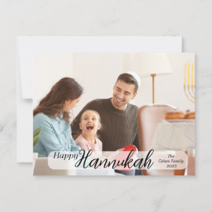 Hanukkah Card Family Photo Holiday Blessing