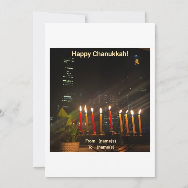 Hanukkah Card Menorah (Front)