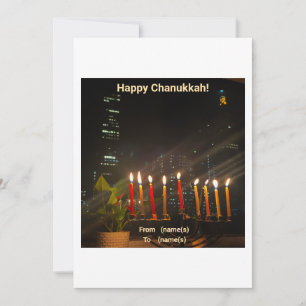Hanukkah Card Menorah