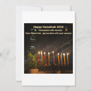 Hanukkah Card Menorah