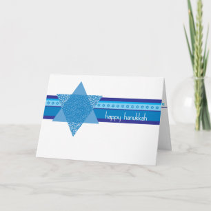 Hanukkah Card with Jewish Stars