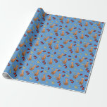 Hanukkah Cat Dreidel Blue Wrapping Paper<br><div class="desc">Cat lovers will be delighted with this fun whimsical "Hanukkat" pattern wrapping paper,  featuring an orange brown curious tabby cat wearing a kippah,  red dreidels and yellow menorahs/channukiahs on a bright blue background. Perfect for your Hannukah / Chanukah presents during the Jewish Festival of Lights!</div>