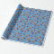 Hanukkah Cat Dreidel Blue Wrapping Paper