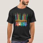 Hanukkah Cat Menorah Decoration For Jewish Kitten  T-Shirt<br><div class="desc">Hanukkah Cat Menorah Decoration For Jewish Kitten Cat.</div>