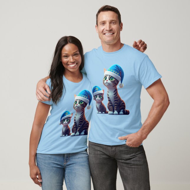Hanukkah Cats T-Shirt (Unisex)